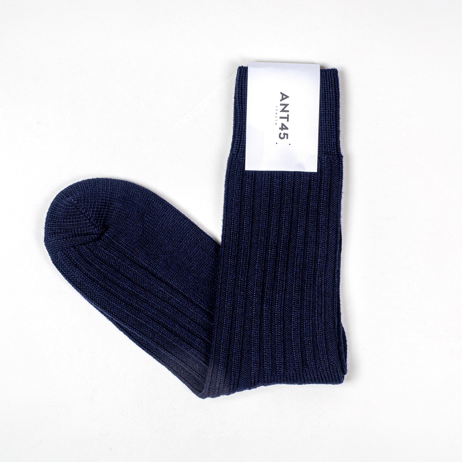 ANT45｜Cashwool 羊毛中筒襪 (海軍藍）