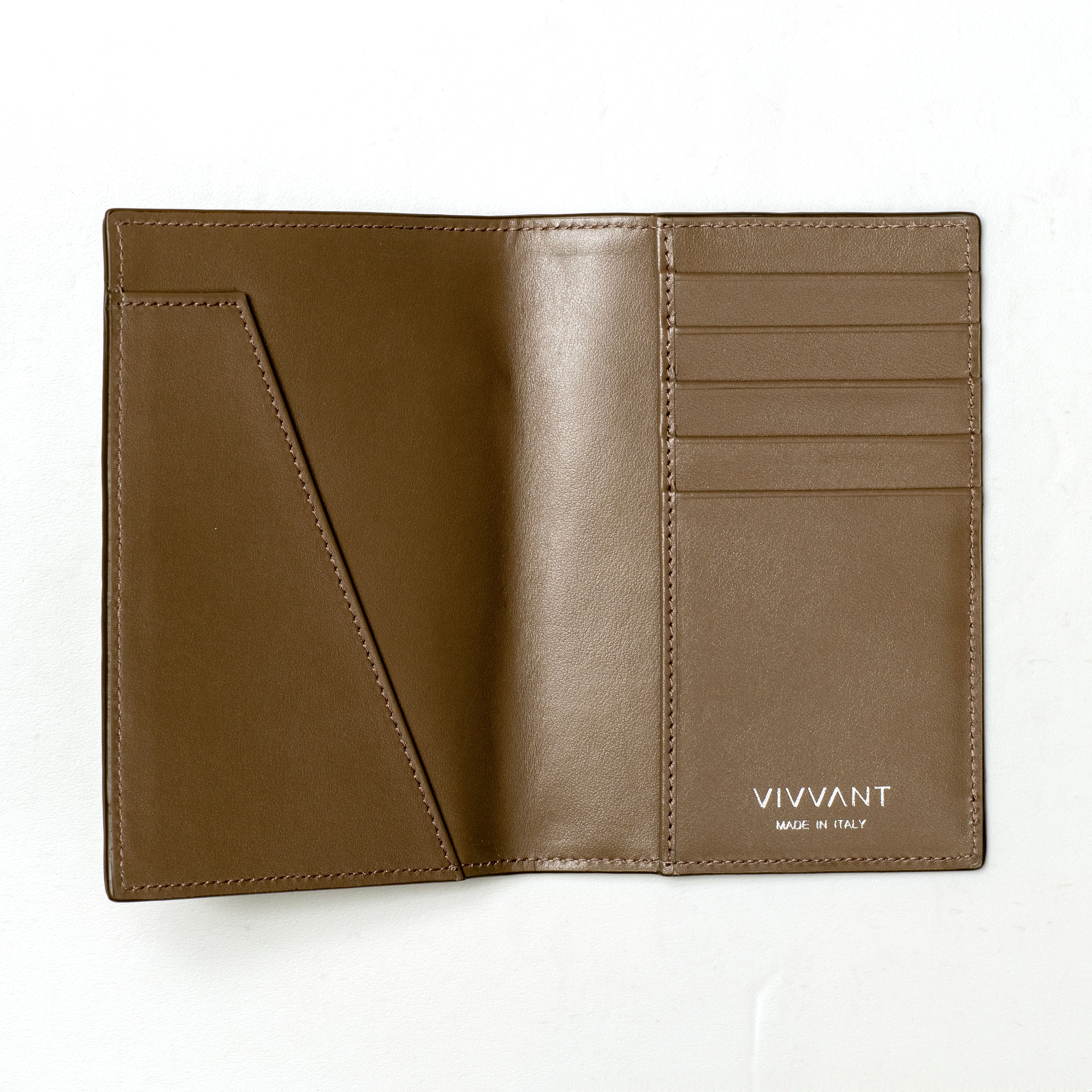 VIVVANT｜經典皮革護照套 (卡其棕)