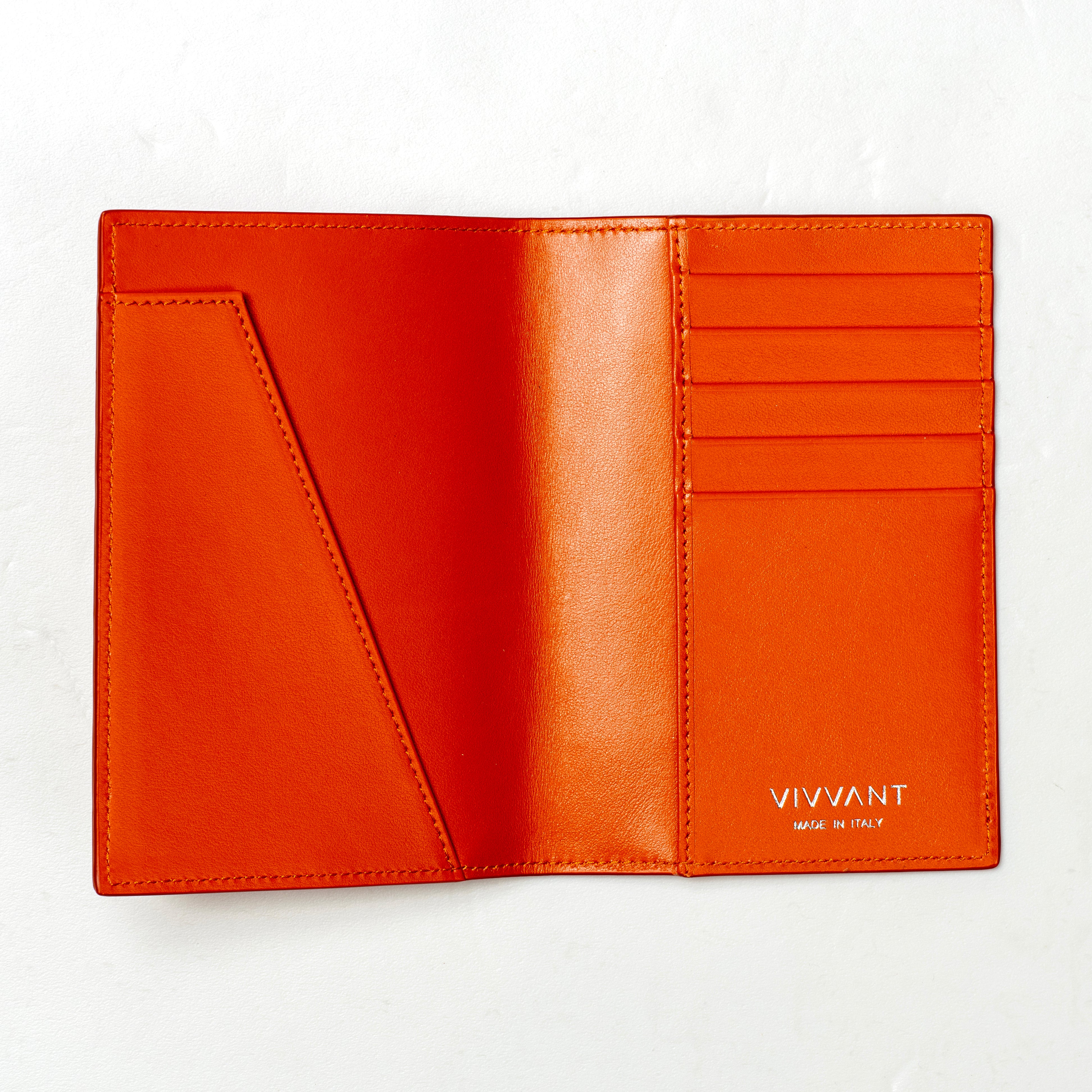 VIVVANT｜經典皮革護照套 (橘色)