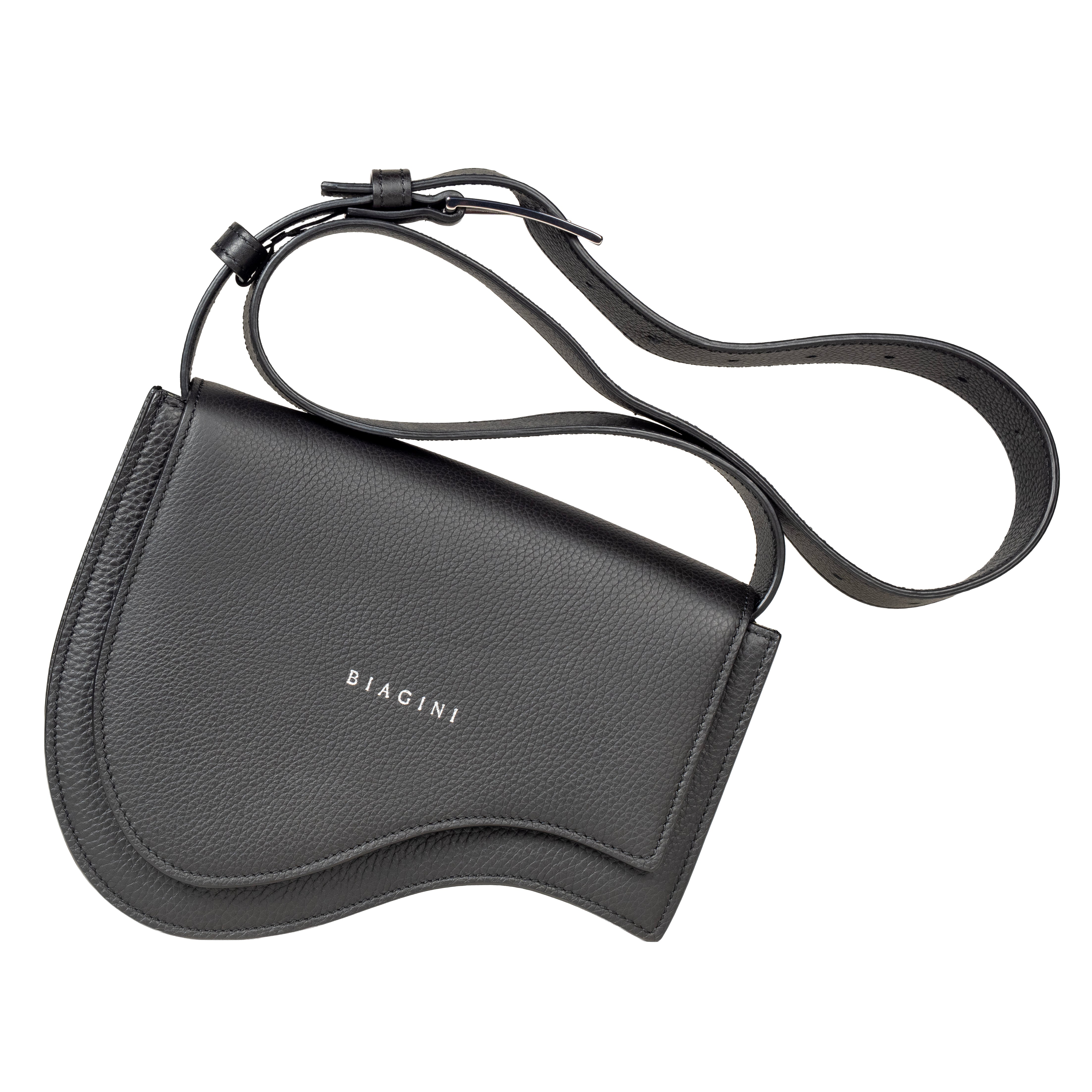 BIAGINI｜馬鞍肩揹/斜揹包 (黑)