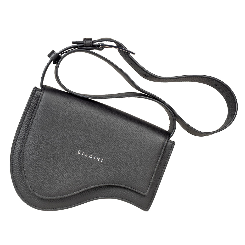 BIAGINI｜馬鞍肩揹/斜揹包 (黑)