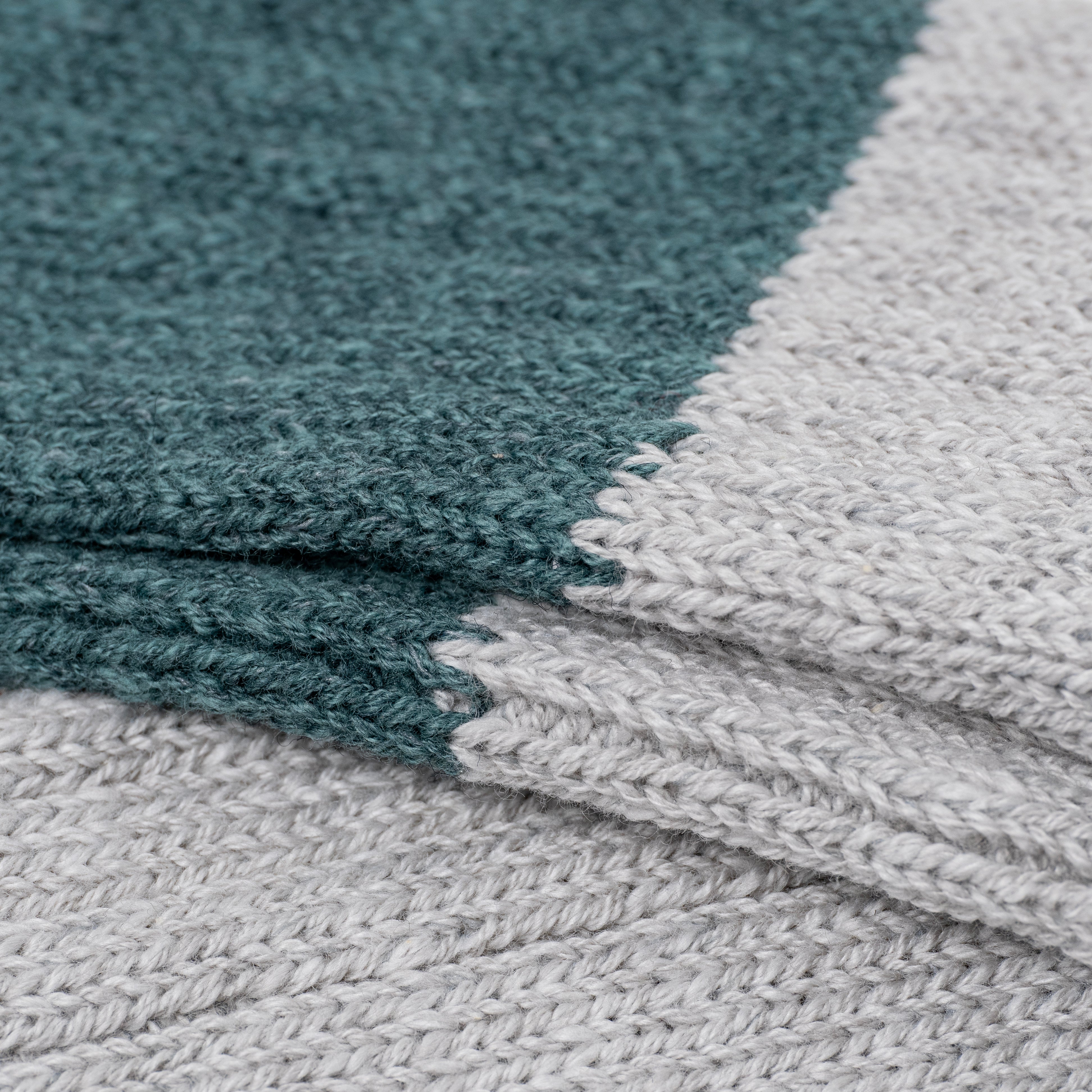 NISHIGUCHI KUTSUSHITA｜波士頓棉毛混紡長襪 (淺灰/綠）