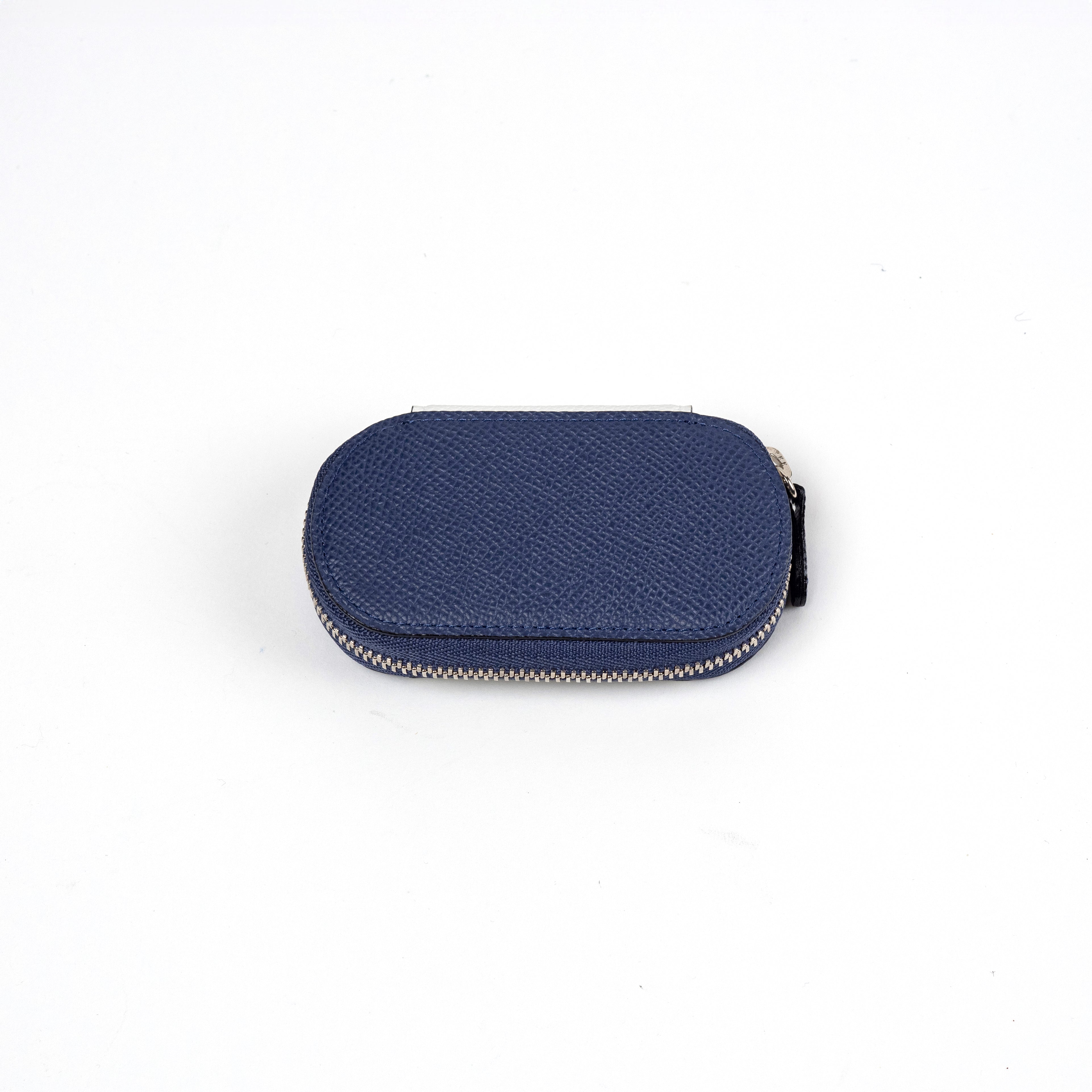 FUJITAKA｜Giteau 皮革鑰匙包 (深藍/白)