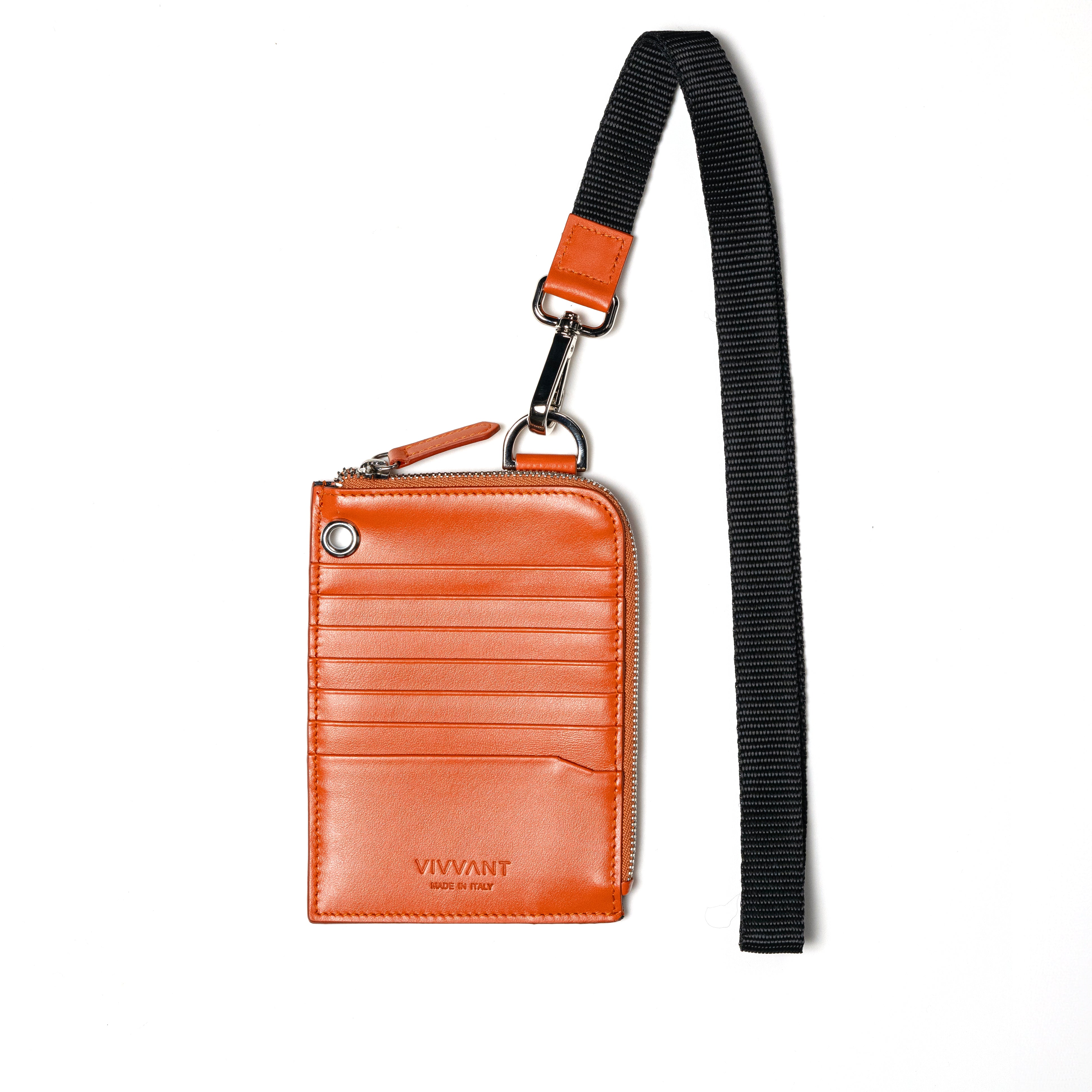 VIVVANT｜皮革肩揹式卡夾 (橘色)