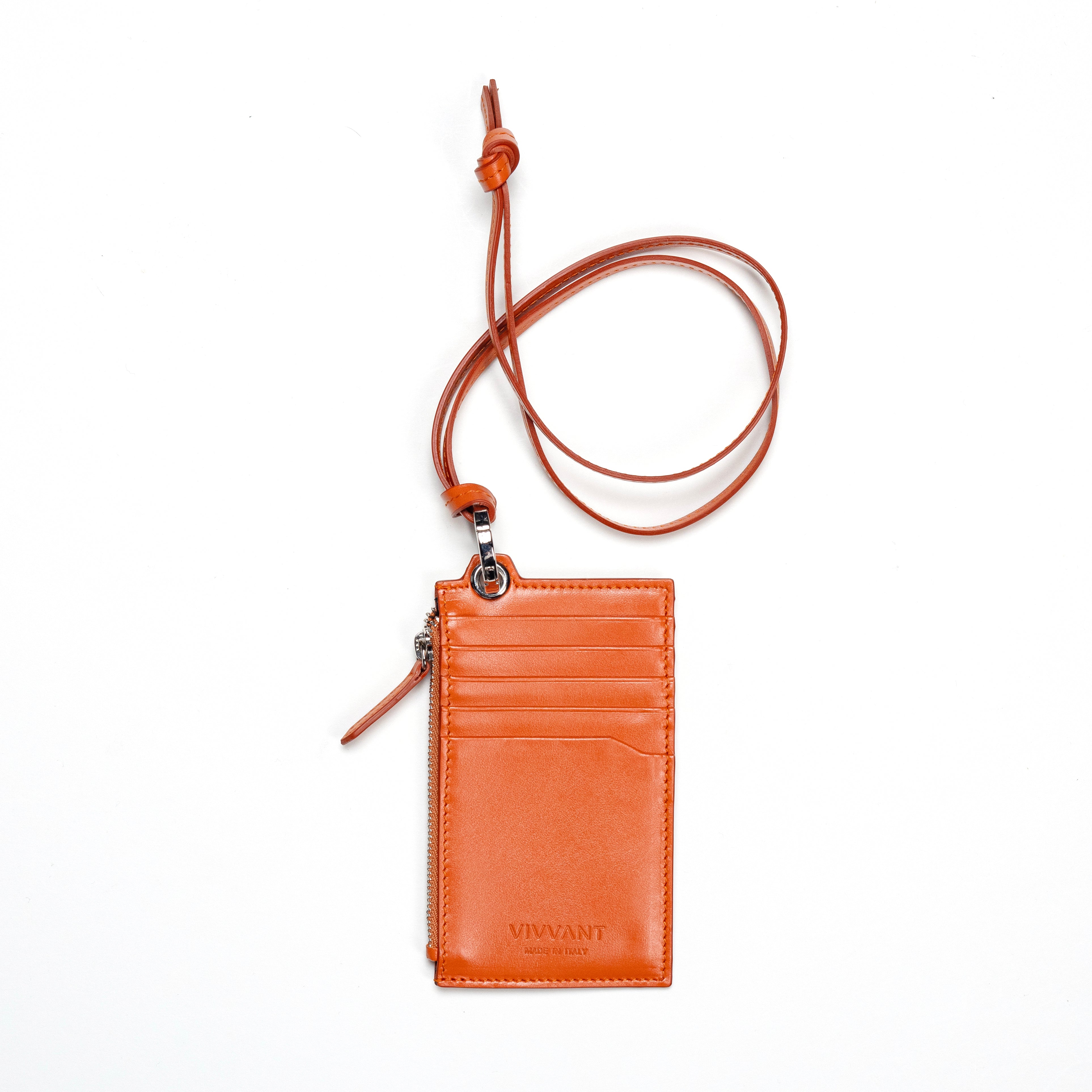 VIVVANT｜皮革小卡夾 (橘色)