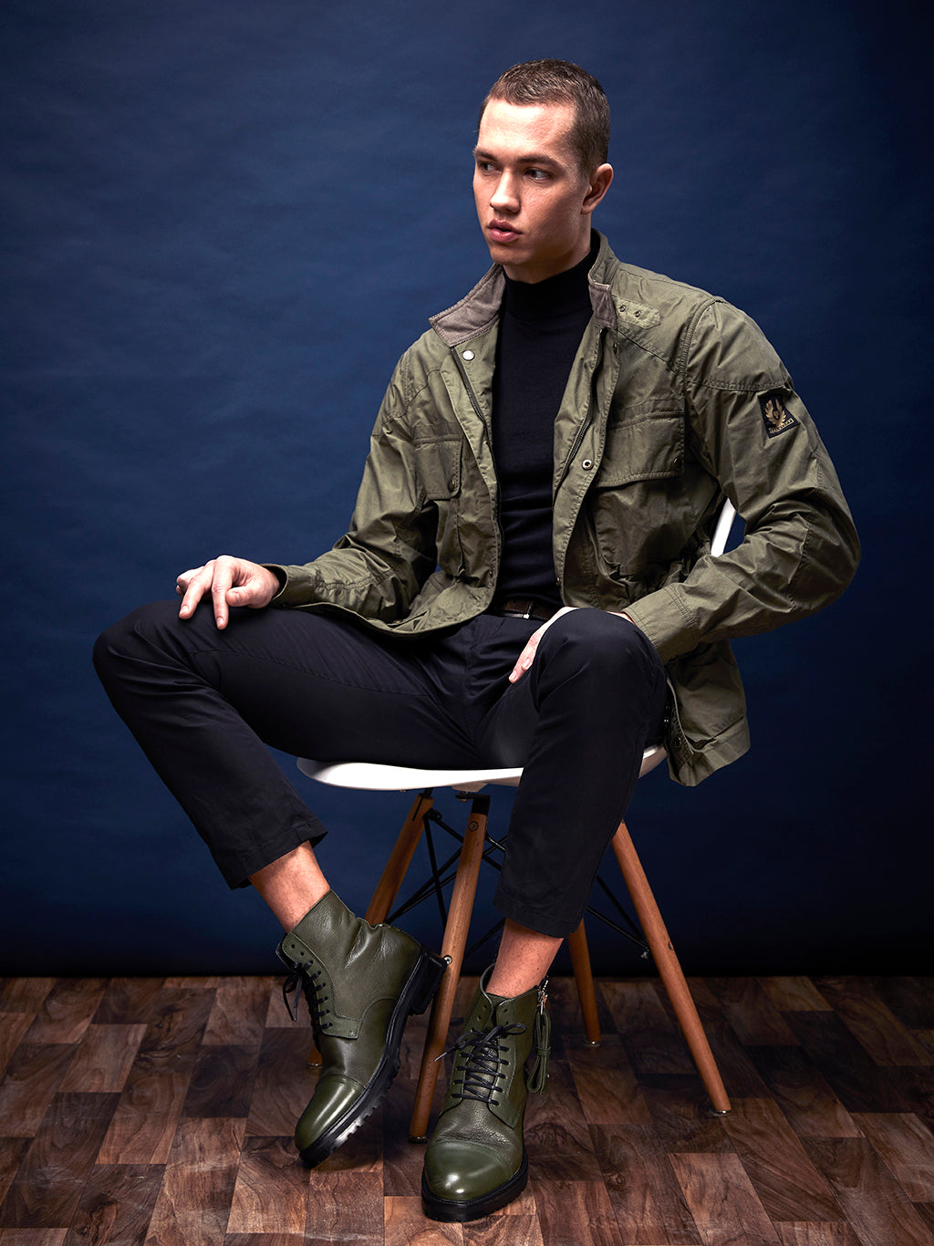 VIVVANT｜Snowdon 軍綠色皮革軍靴