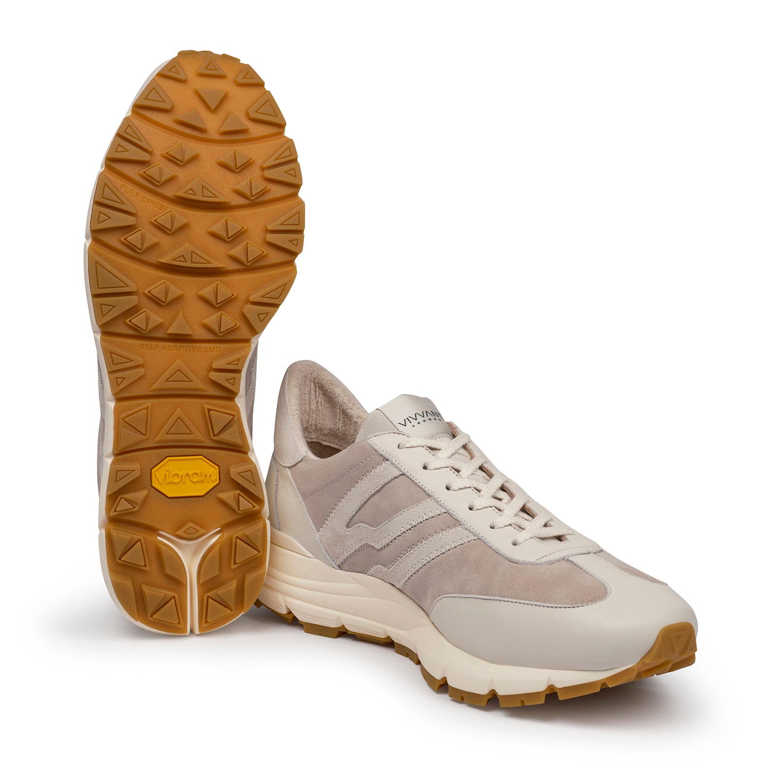 VIVVANT｜Miles 1601 米白皮革前緣運動鞋