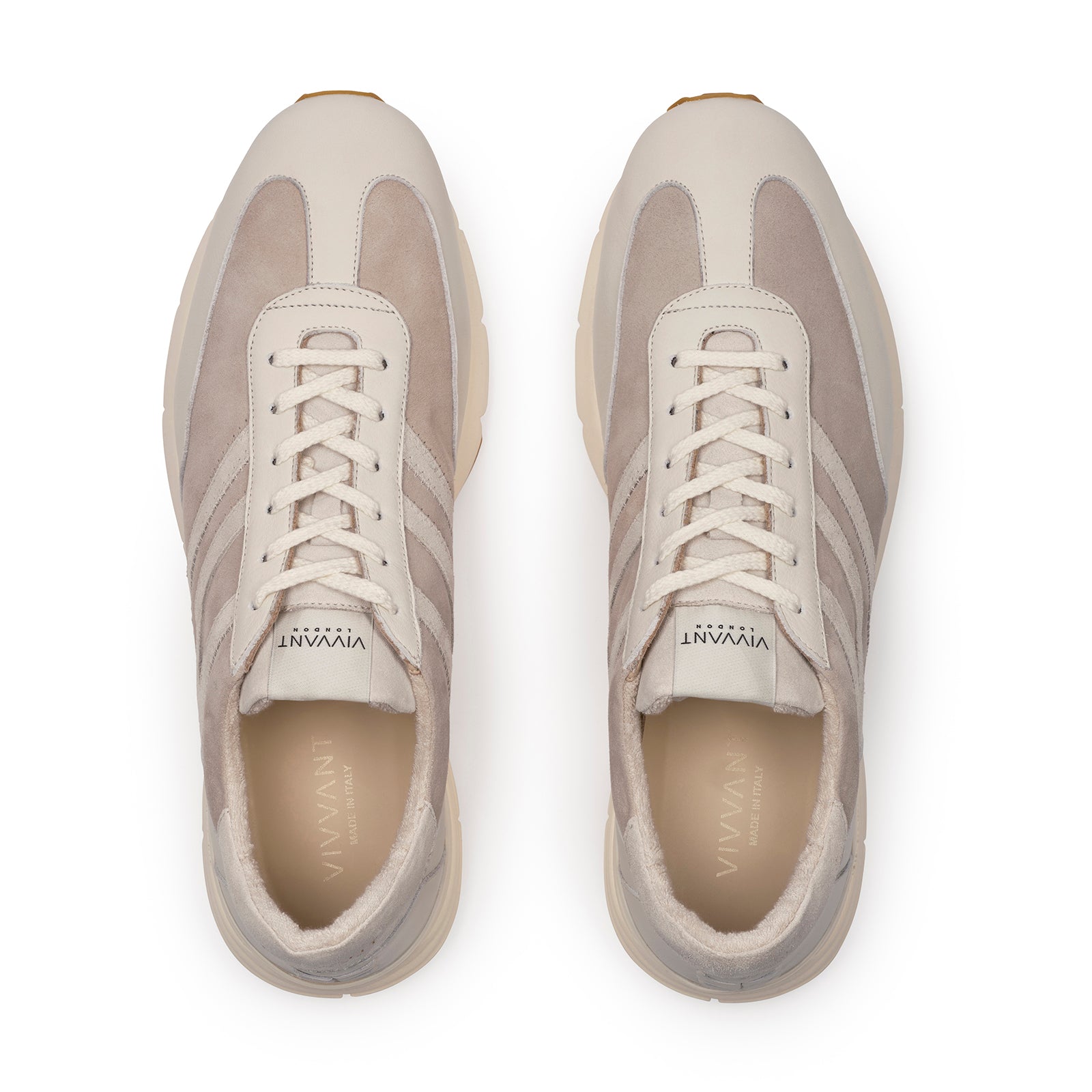 VIVVANT｜Miles 1601 米白皮革前緣運動鞋