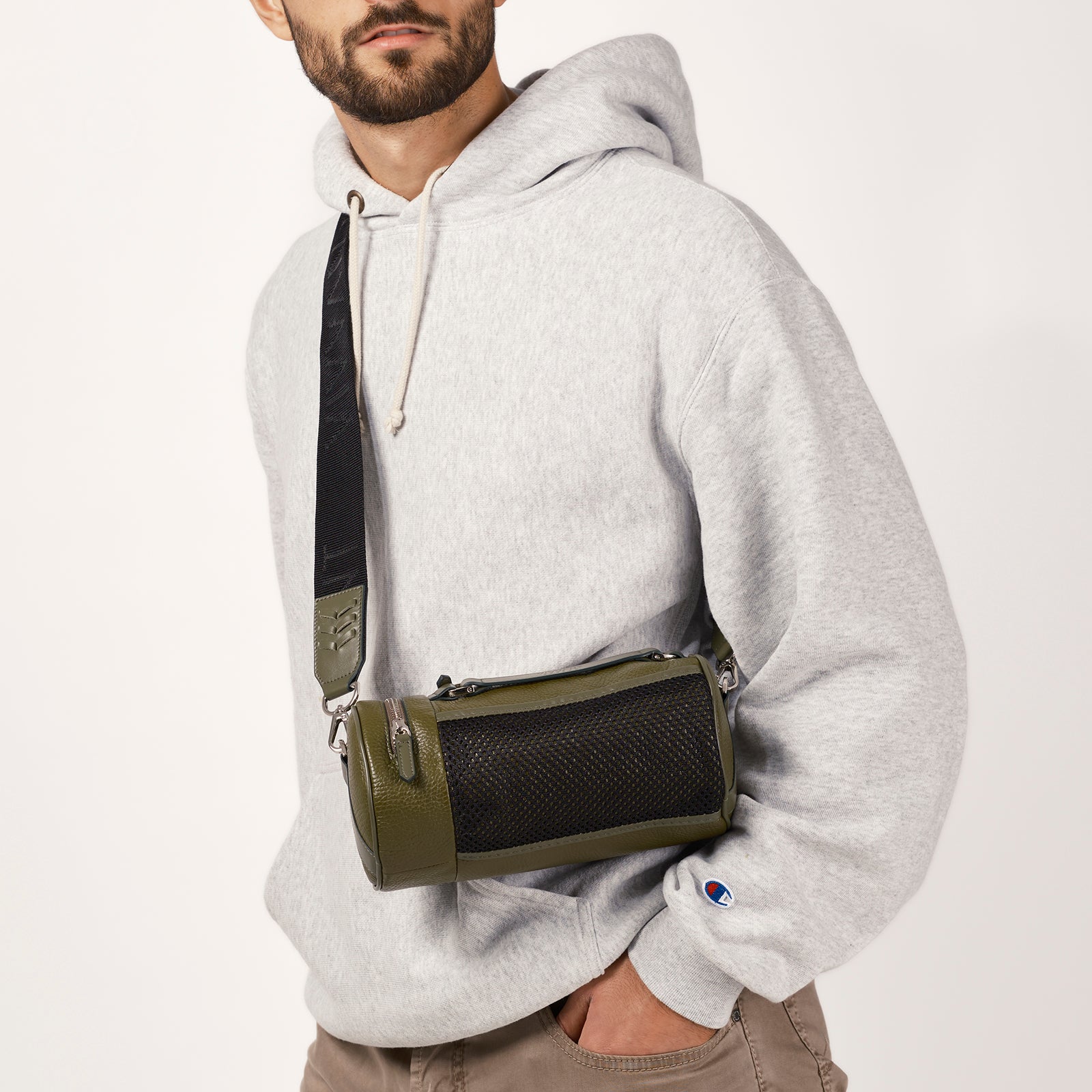 VIVVANT｜On-My-Way 皮革圓筒小包 (軍綠)