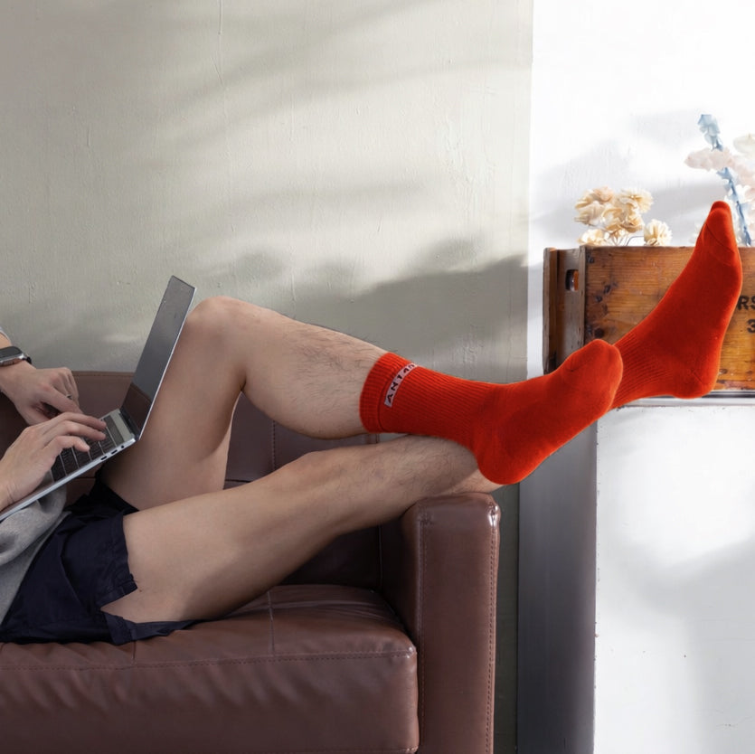 ANT45｜Alicudi Logo 短襪 (橘色)